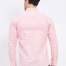 Duke Men Slim Fit Windowpane Checks Opaque Checked Casual Shirt image 4