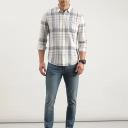 Lee Slim Fit Tartan Checks Pure Casual Shirt-image-89