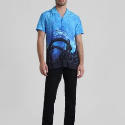 Jack & Jones Abstract Printed Spread Collar Casual Shirt image 4