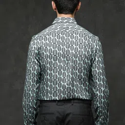 RARE RABBIT Men Tulls Slim Fit Printed Formal Shirt image 5