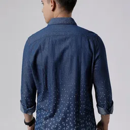 WROGN Standard Slim Fit Geometric Printed Twill Cotton Casual Shirt image 5