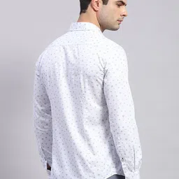 Monte Carlo Classic Spread Collar Slim Fit Opaque Printed Cotton Casual Shirt image 5