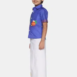 Sethukrishna Boys Ethnic Motifs Printed Cotton Casual Shirt image 5