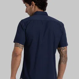 Parx Slim Fit Spread Collar Short Sleeves Casual Shirt image 2