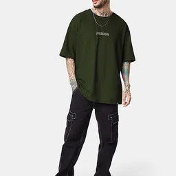 MISCHIEF MONKEY Printed Round Neck Oversized T-shirt image 3
