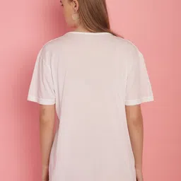 mack jonney VIMAL JONNEY Pack Of 2 Women Typography Printed Round Neck Oversized T-shirt image 5