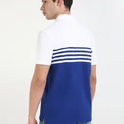 Tommy Hilfiger Men Colourblocked Polo Collar Cotton T-shirt image 4