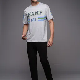 HRX by Hrithik Roshan Men Typography Printed Round Neck T-shirt image 5