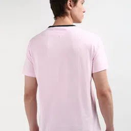 Tommy Hilfiger Men Solid Round Neck Pure Cotton T-shirt image 5