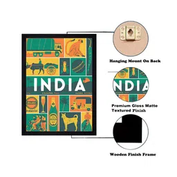 Gallery99 Multicolored India Texture Paper Framed Wall Art image 5