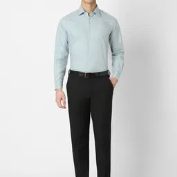 Van Heusen Men Opaque Checked Spread Collar Formal Pure Cotton Shirt image 5