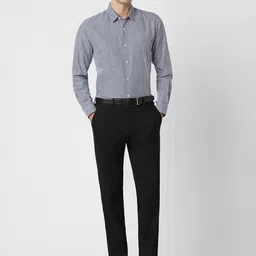 Peter England Slim Fit Micro Checked Formal Shirt image 3