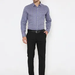 Maharaja India Slim Slim Fit Checked Formal Shirt image 3