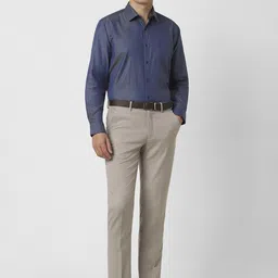 Van Heusen Men Spread Collar Solid Cotton Slim Fit Formal Shirt image 2