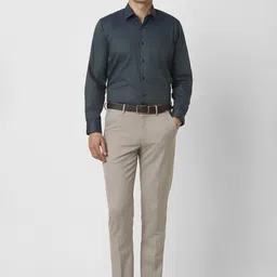 Van Heusen Men Spread Collar Textured Cotton Formal Shirt image 5