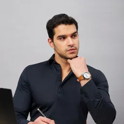 LOUIS STITCH Spread Collar Pure Cotton Semiformal Shirt image 5