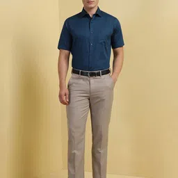 Allen Solly Men Spread Collar Textured Cotton Formal Shirt image 3