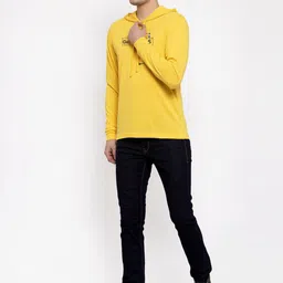 Friskers Men Yellow Typography Printed T-shirt image 5