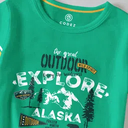 CODEZ Boys Pack Of 2 Graphic Printed Cotton T-shirts image 4