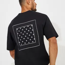 Styli Men Bandana Printed Oversized Pure Cotton T-Shirt-picture-39