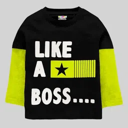 KUCHIPOO Boys Typography 5 Printed T-shirt image 2