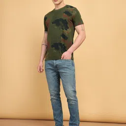 Wrangler Camouflage Printed Round Neck Cotton Regular T-shirt-picture-55