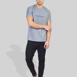 Greylongg Typography Round Neck Short Sleeves T-shirt image 2