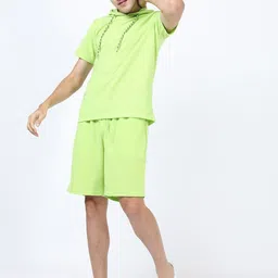 HIGHLANDER Men Structured Hooded Regular Fit T-shirt image 3