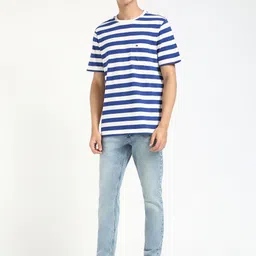 Tommy Hilfiger Men Striped Round Neck Cotton T-shirt image 3