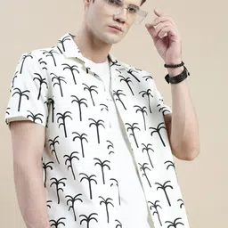 INVICTUS Comfort Slim Fit Opaque Printed Cotton Casual Shirt-picture-42