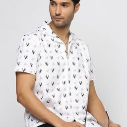 SHOWOFF Cuban Collar Premium Conversational Printed Casual Cotton Shirt-picture-47