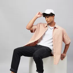 CHIMPAAANZEE Spread Collar Pure Cotton Casual Shirt image 3
