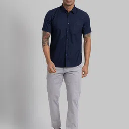 Parx Slim Fit Spread Collar Short Sleeves Casual Shirt image 3