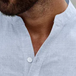 leriya fashion Men Self Design, Solid Linen Blend Straight Kurta image 4