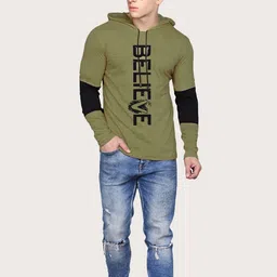 BAESD Boys Typography Printed Hooded Cotton T-shirt image 4