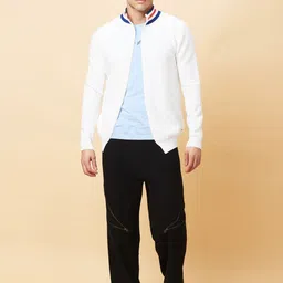 Being Human Men Colourblocked Mandarin Collar Pockets T-shirt image 5
