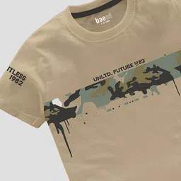 BAESD Boys Pack Of 2 Typography Printed Pure Cotton T-shirt image 5