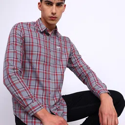 Lee Slim Fit Tartan Checks Twill Cotton Casual Shirt-image-60