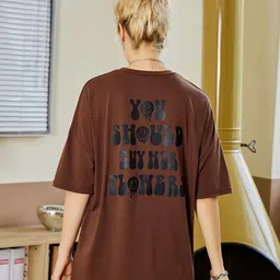 Christy World Pack Of 2 Printed Oversized Cotton T-shirts image 2