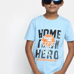 V-Mart Boys Typography Printed Cotton Casual T-Shirt image 3