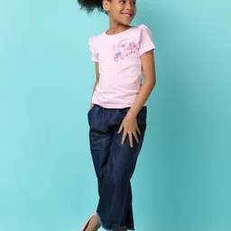 V-Mart Girls Floral Printed Round Neck T-shirt image 2
