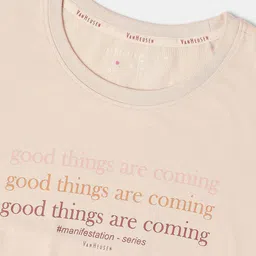 Van Heusen Round Neck Short Sleeves Typography Printed Relaxed Fit Cotton T-shirt image 5