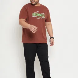 Club York Plus Size Typography Printed Round Neck T-shirt image 4