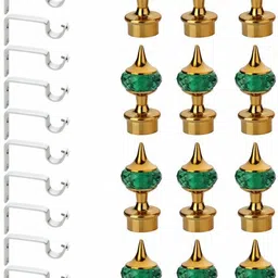 gloxy Green, Gold Rod Rail Bracket, Curtain Knobs, Curtain Hooks, Curtain Rods Metal-picture-25