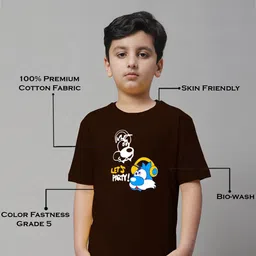 Friskers Boys Graphic Printed Slim Fit T-shirt image 3