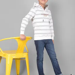 Crimsoune Club Boys Geometric Printed Hooded Sweatshirt image 4