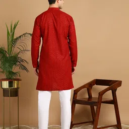 tb mania Men Cotton Blend Kurta Pyjama Set image 2