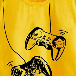 BAESD Boys Pack of 2 Gaming Remote Printed Pure Cotton T-shirt image 3