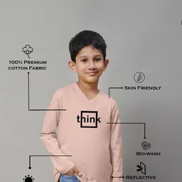 Friskers Boys Coral Typography Printed V-Neck Pockets T-shirt image 5