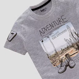 BAESD Boys Pack Of 3 Printed Round Neck Short Sleeves Pure Cotton T-shirt image 4